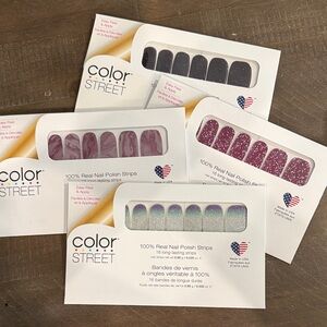 Color Street Nail Polish Strips Set- Purple lot of 4